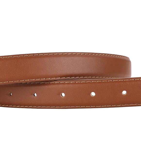 Women Leather Belt For Dresses, Classic Buckle Design Jeans Belt For Pants 6968 - Picture 4 of 5